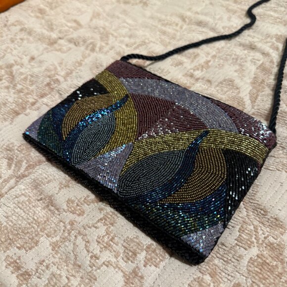 vintage Loredana beaded evening bag - CROSSBODY - EXCELLENT CONDITION - Picture 2 of 4